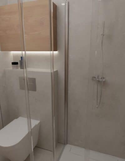 Łazienka duże formaty mała przestrzeń