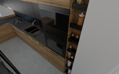 Architekt Wnętrz Warszawa ➜ Gdańsk ➜ OFERTA PROJEKTANT WNĘTRZ ➜ Mazowsze, Pomorze, Małopolska… ➜ projektant wnętrz,architekt wnętrz warszawa Kuchnia czerń i drewno